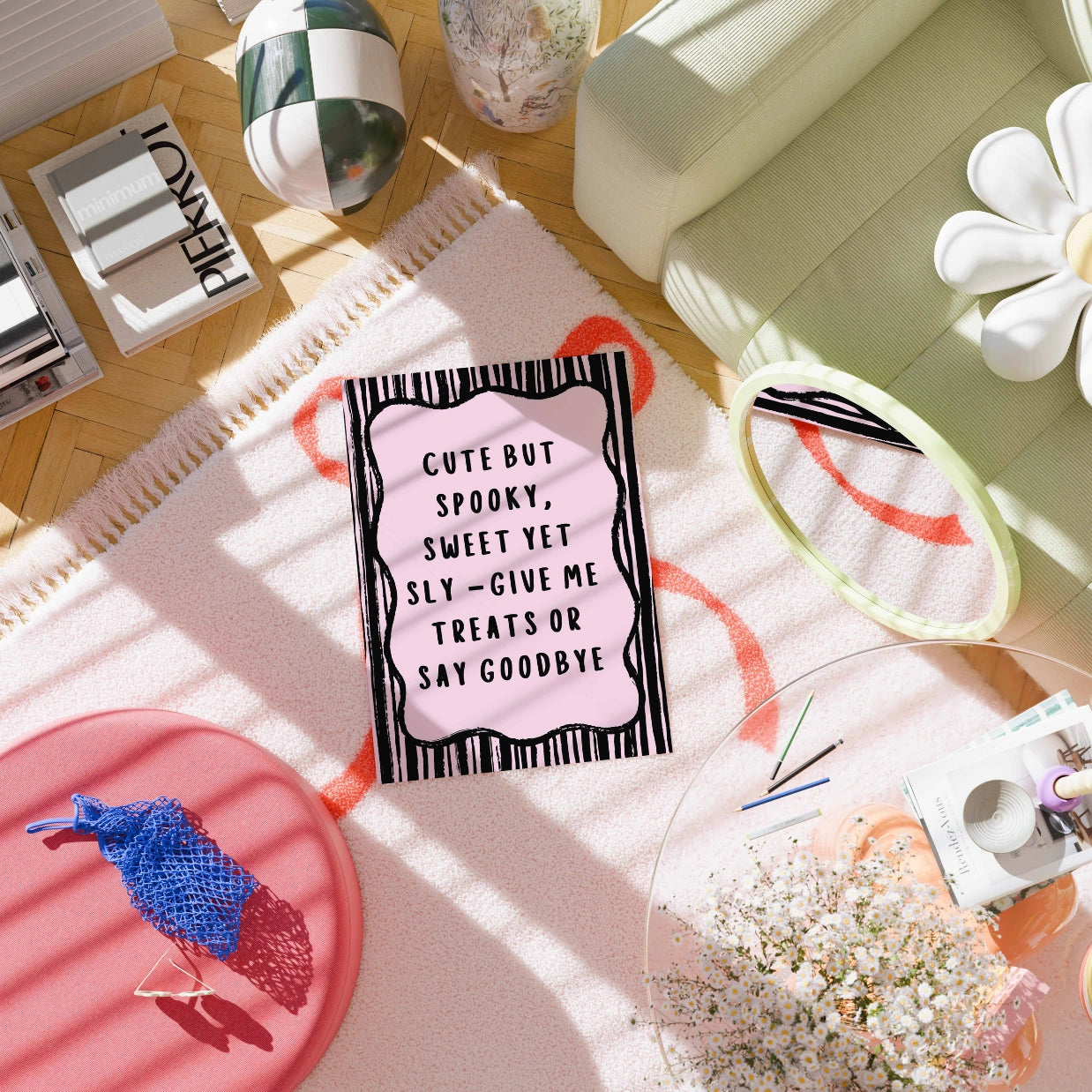 Cute But Spooky – Pink Halloween Print