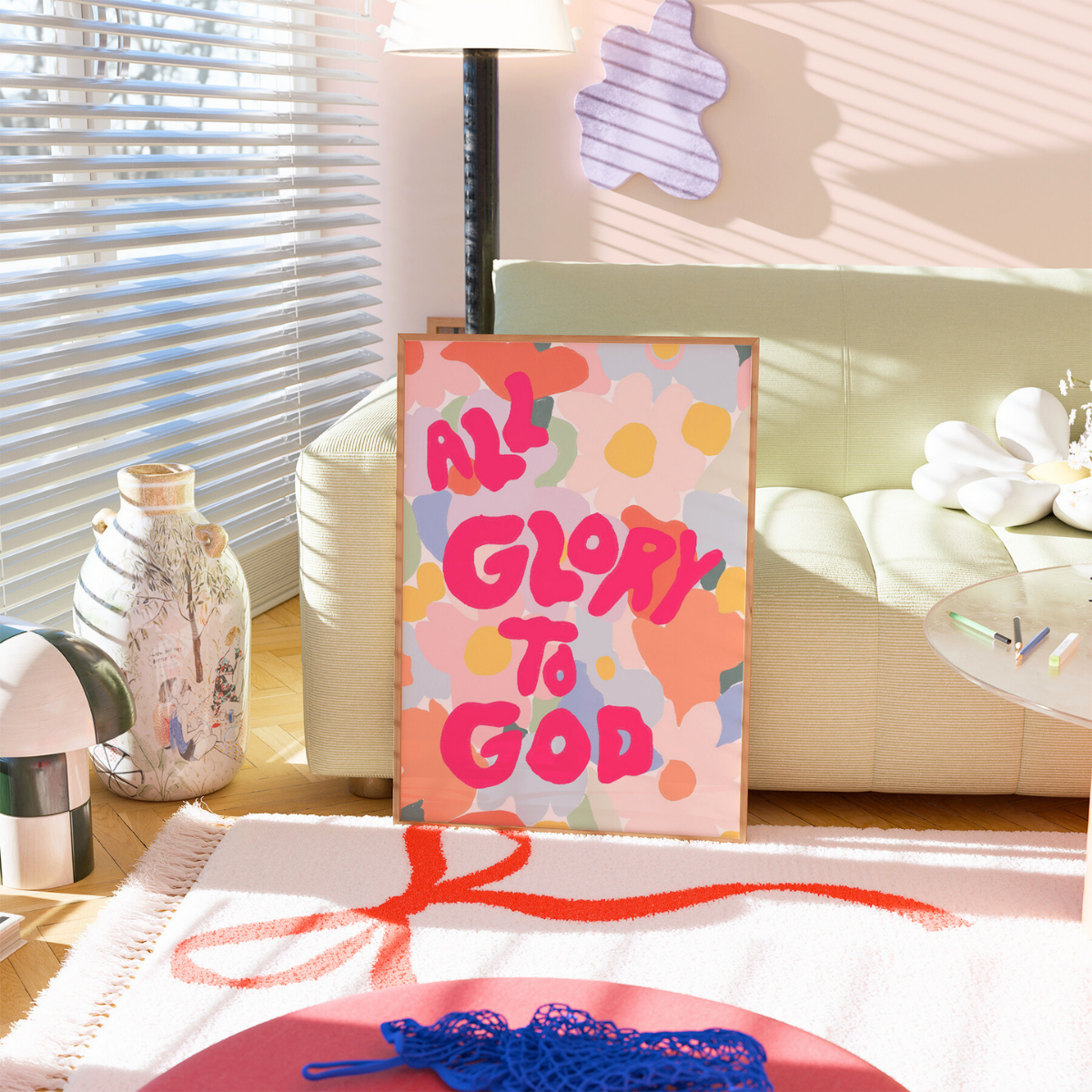 All Glory to God Print – Christian Groovy Wall Art