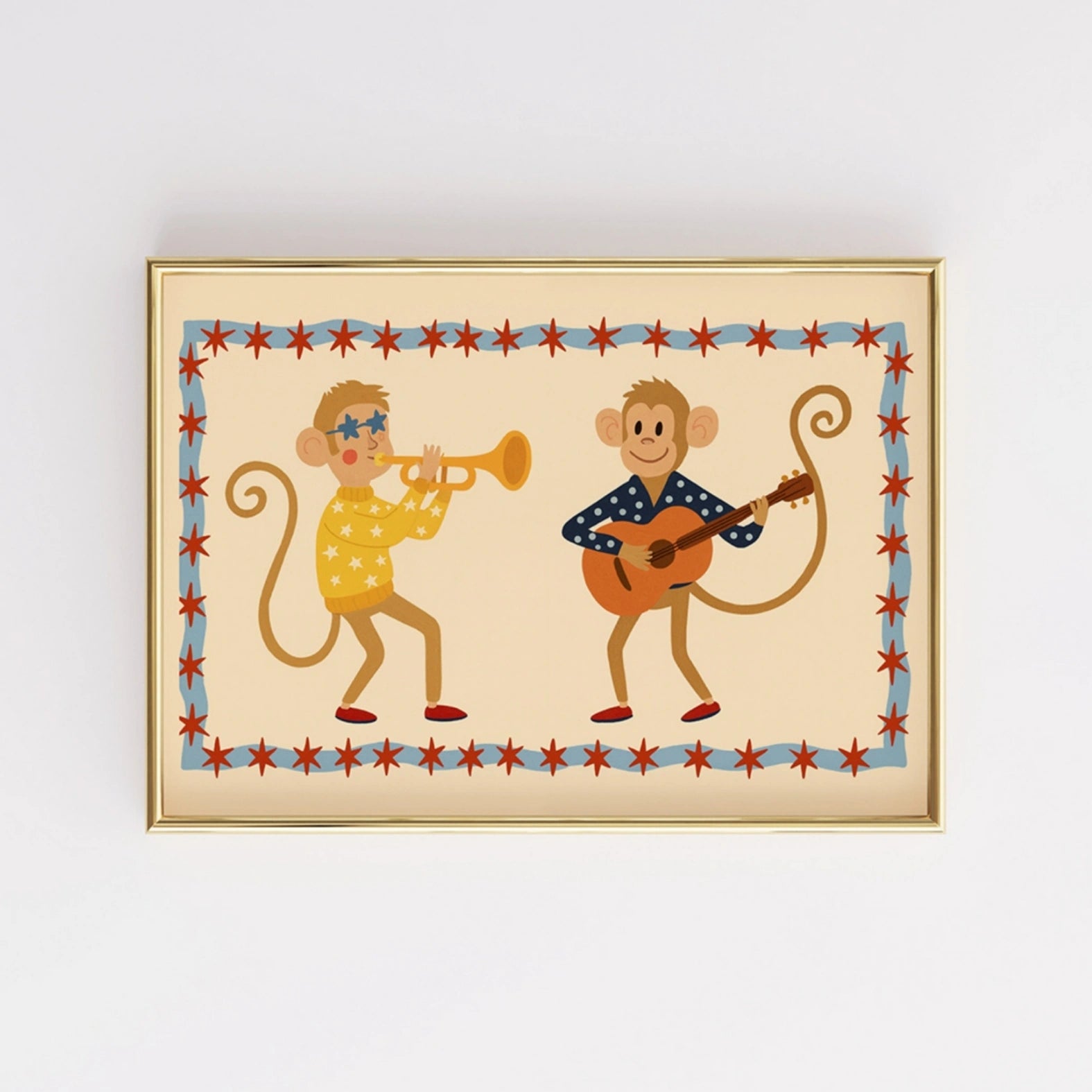 Musical Monkeys Nursery Print