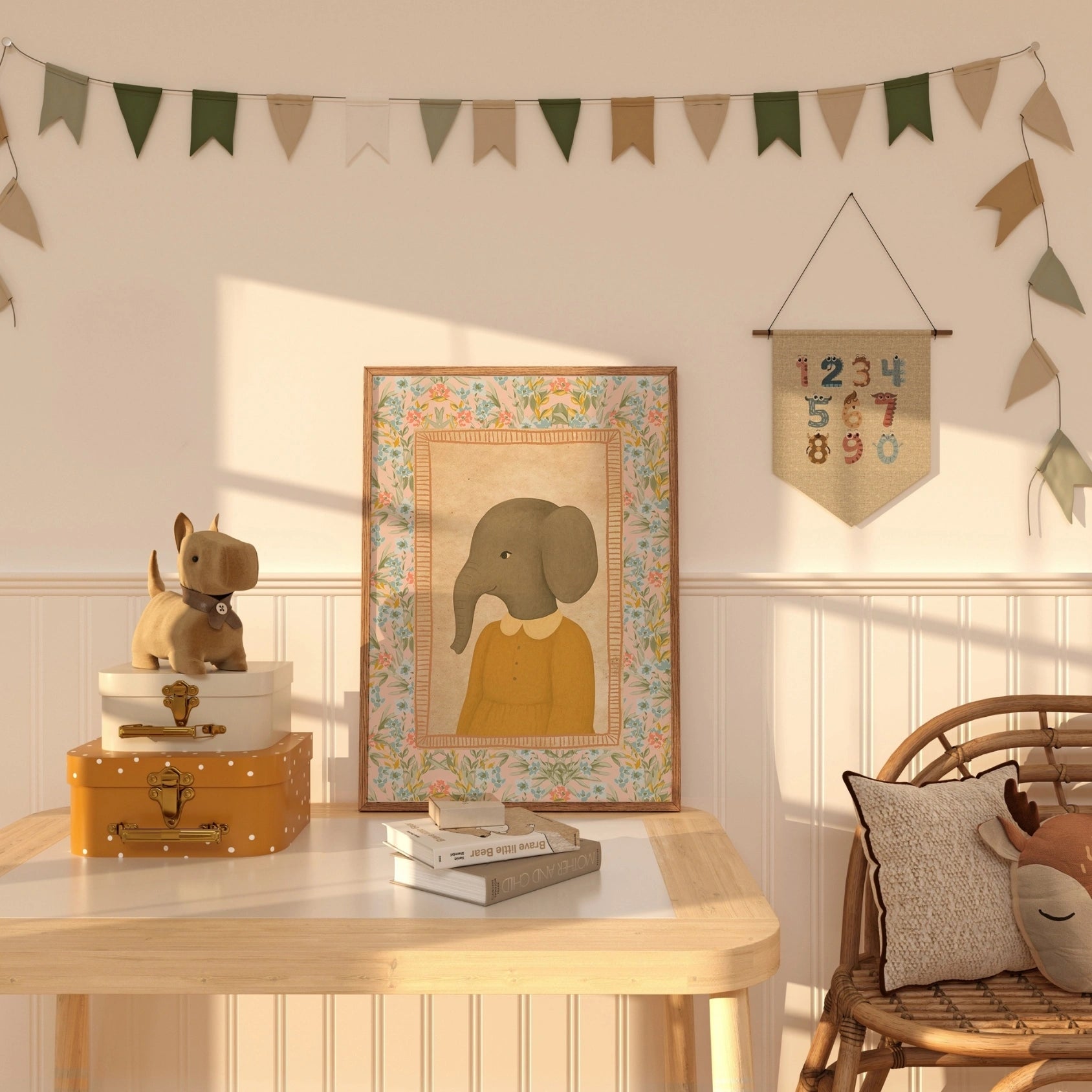 Retro-Tier-Wandkunst