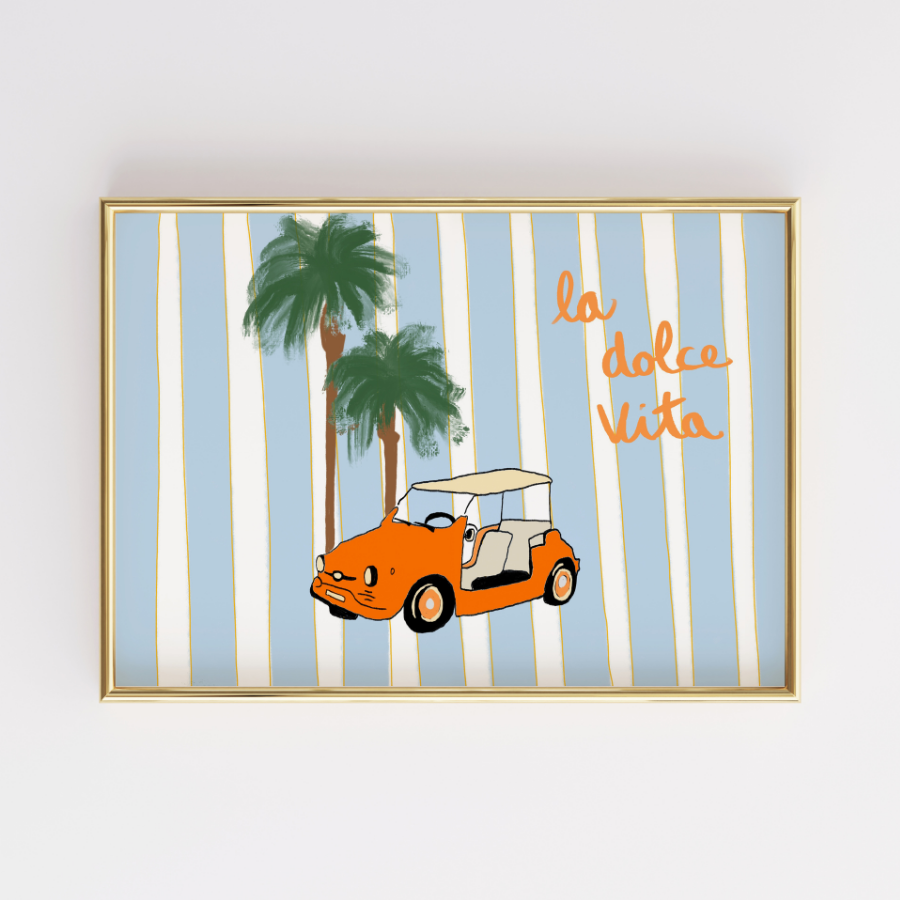 La Dolce Vita Print – Retro Italian Summer Art