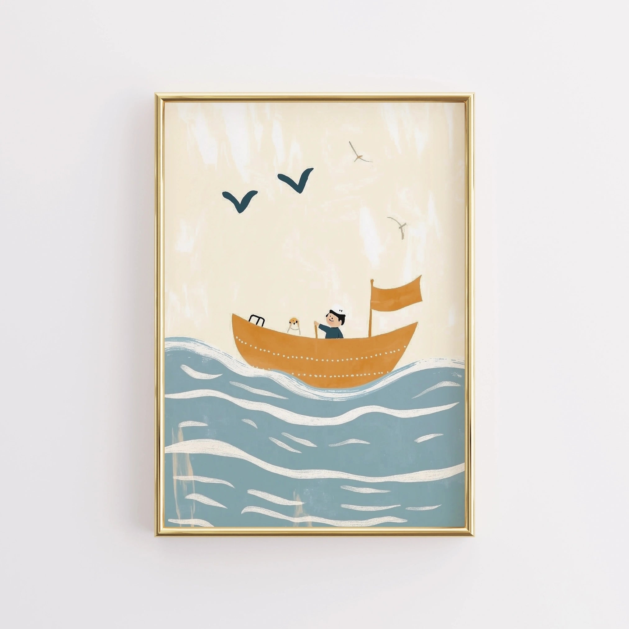 Wandbild „Segelabenteuer“ – Maritimer Kinderzimmerdruck