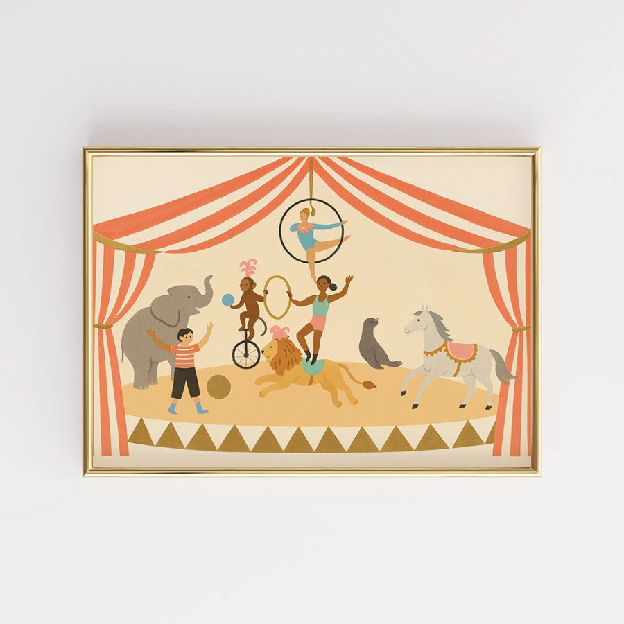 Stampa per bambini a tema circo - Colorata decorazione murale di carnevale per bambini