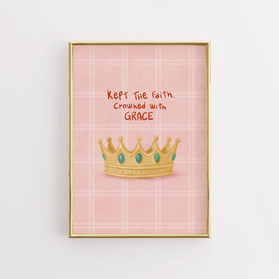 Crowned with Grace Wall Art – Christian Faith Print
