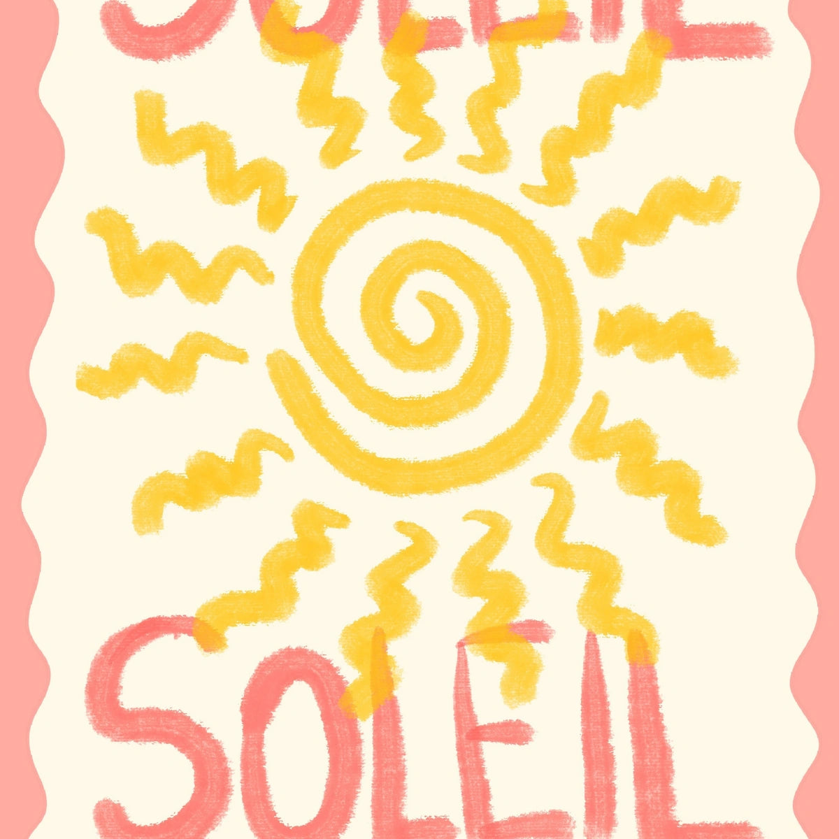 Soleil Wall Art Print - Whimsical Coastal Decor