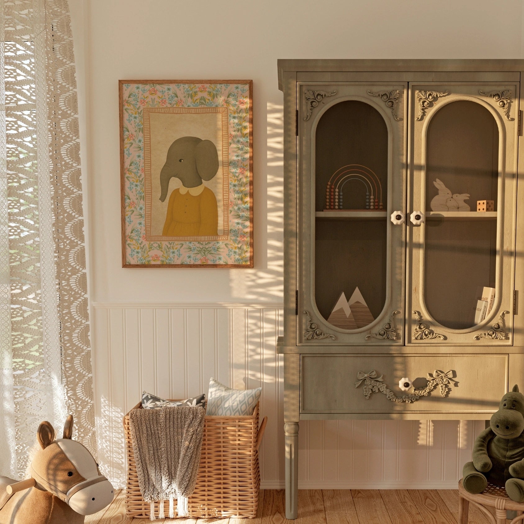 Retro-Tier-Wandkunst