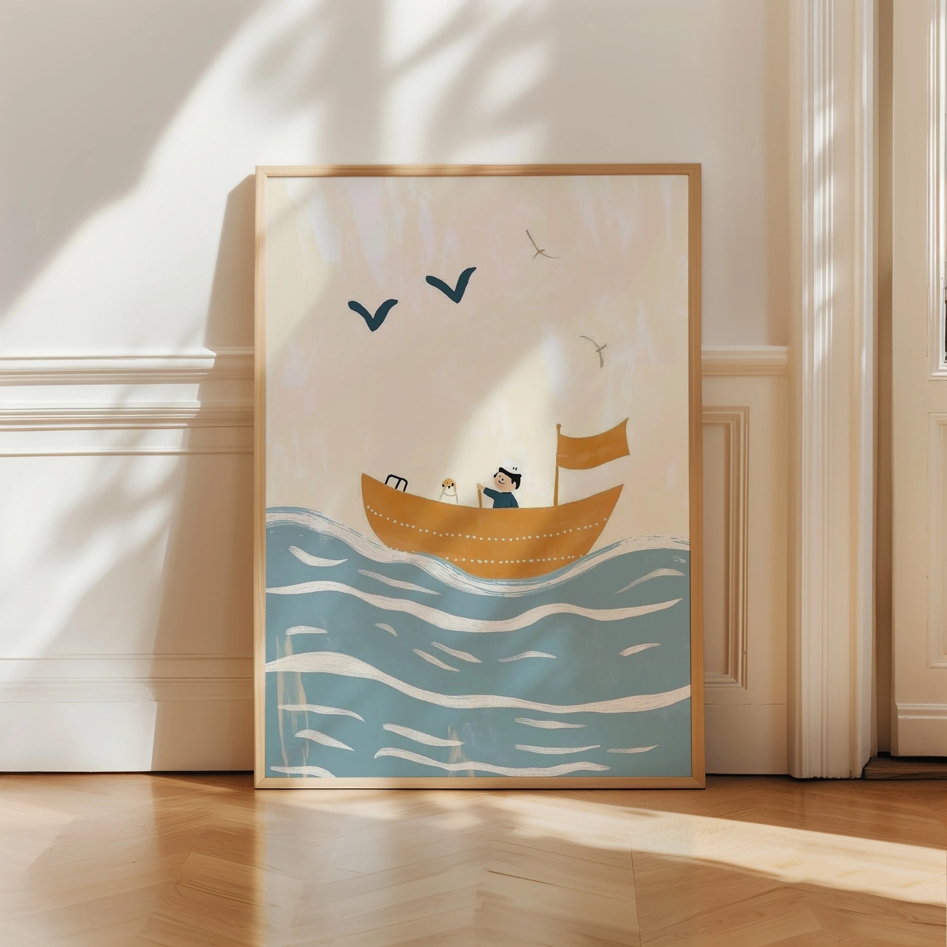 Wandbild „Segelabenteuer“ – Maritimer Kinderzimmerdruck