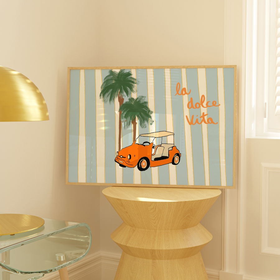 La Dolce Vita Print – Retro Italian Summer Art
