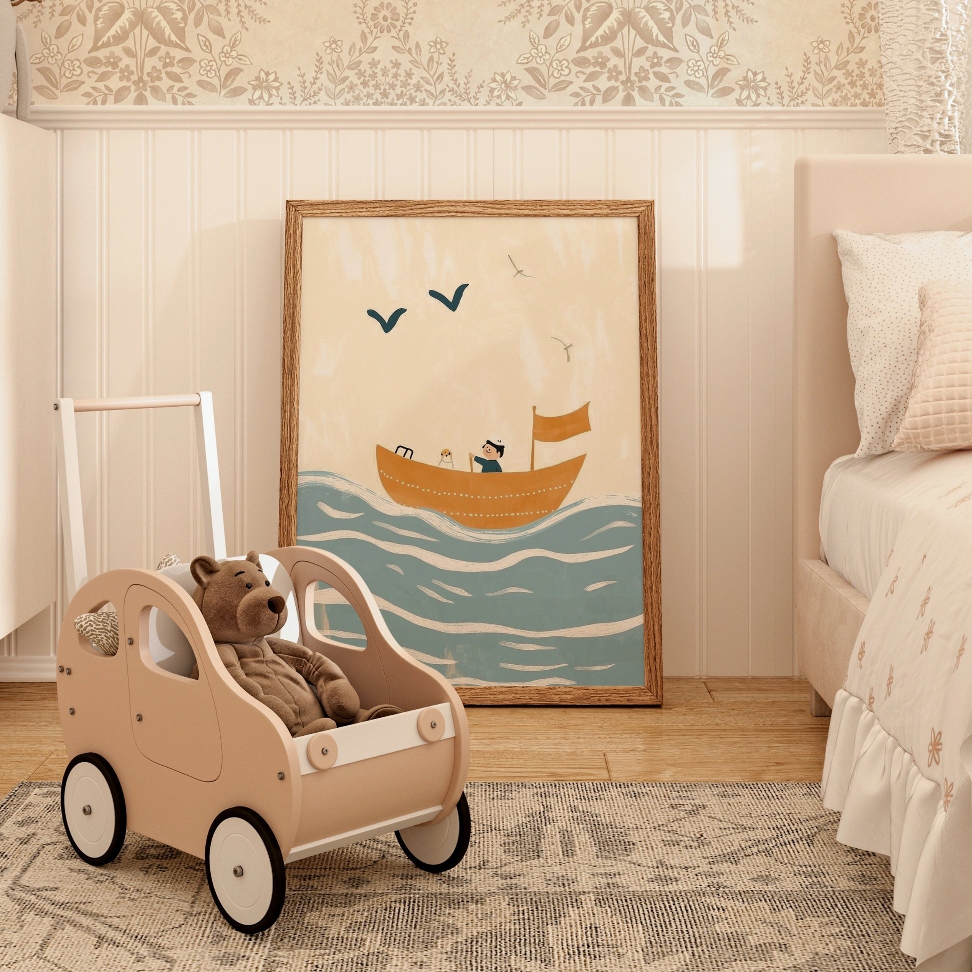 Wandbild „Segelabenteuer“ – Maritimer Kinderzimmerdruck