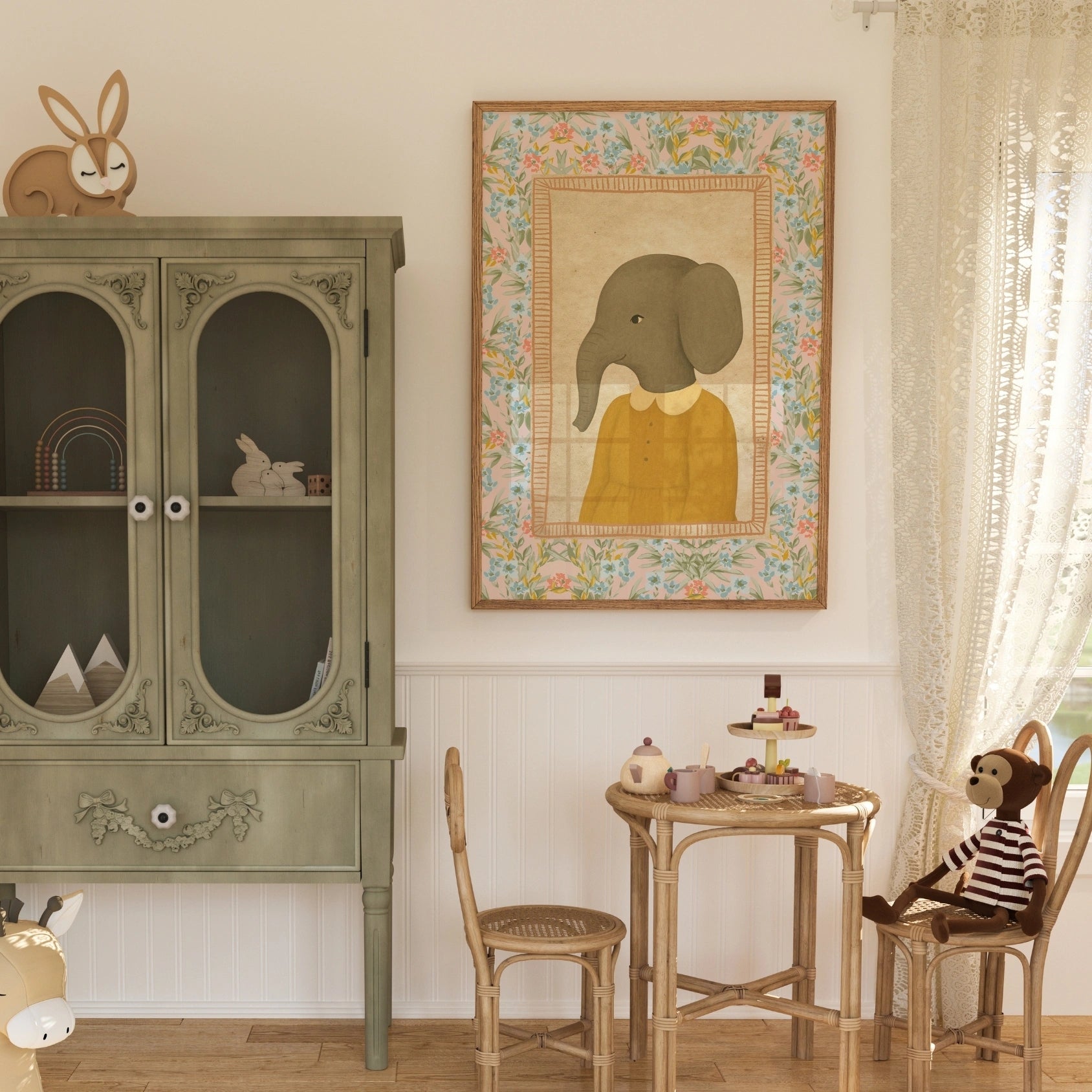 Retro-Tier-Wandkunst