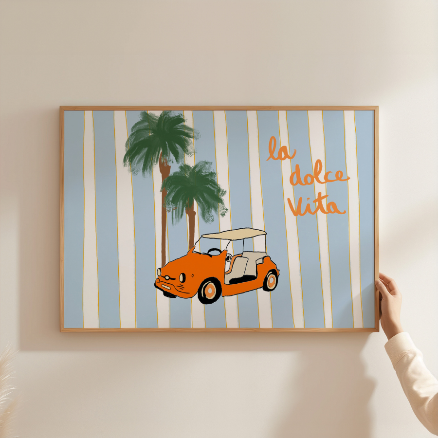 La Dolce Vita Print – Retro Italian Summer Art