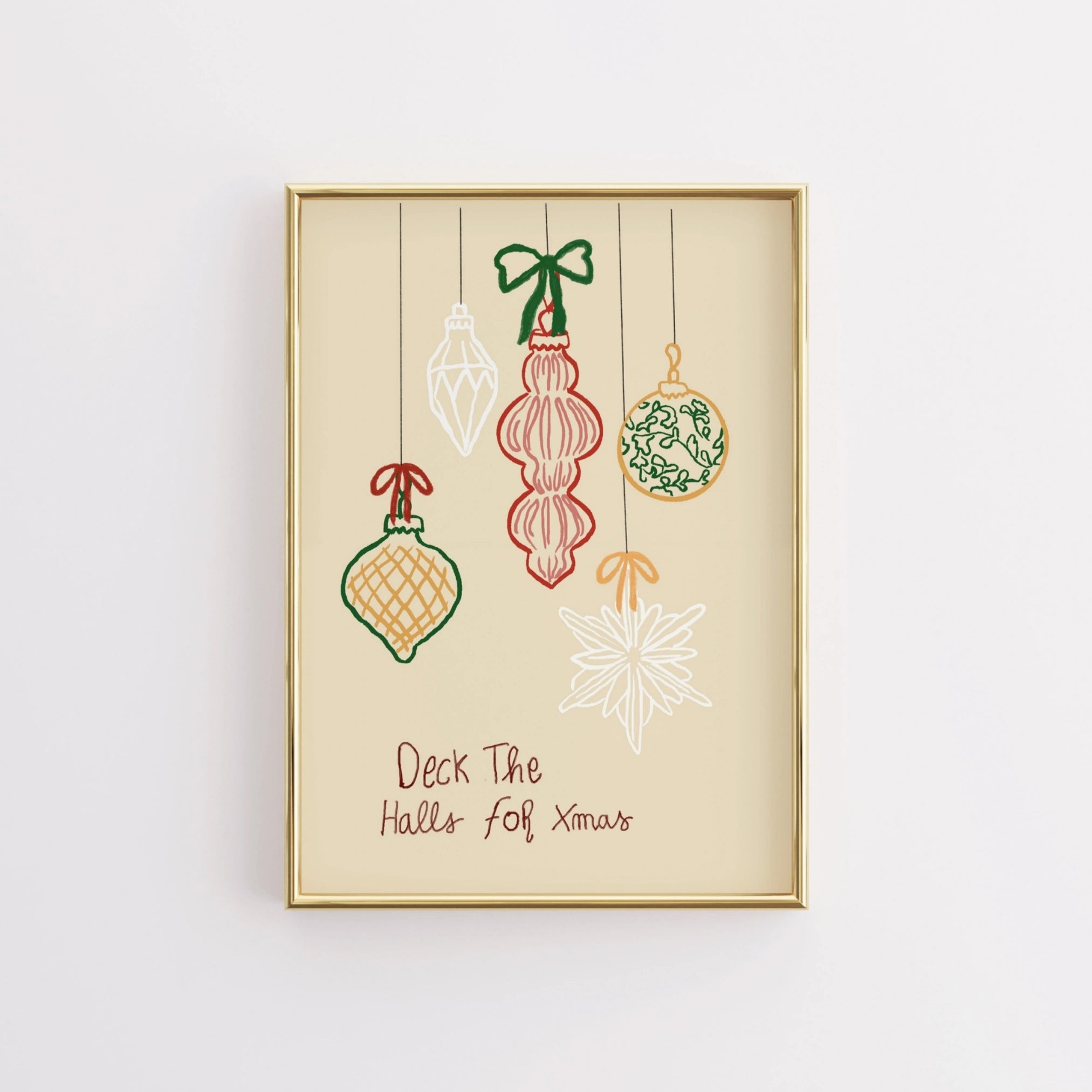 Deck the Halls for Xmas Christmas Print