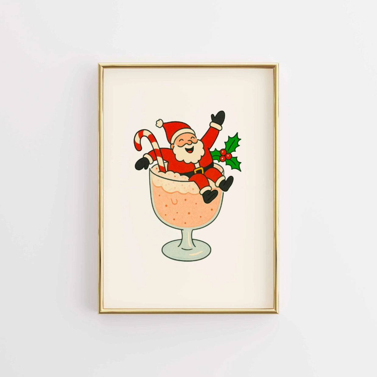 Funny Santa Eggnog Poster
