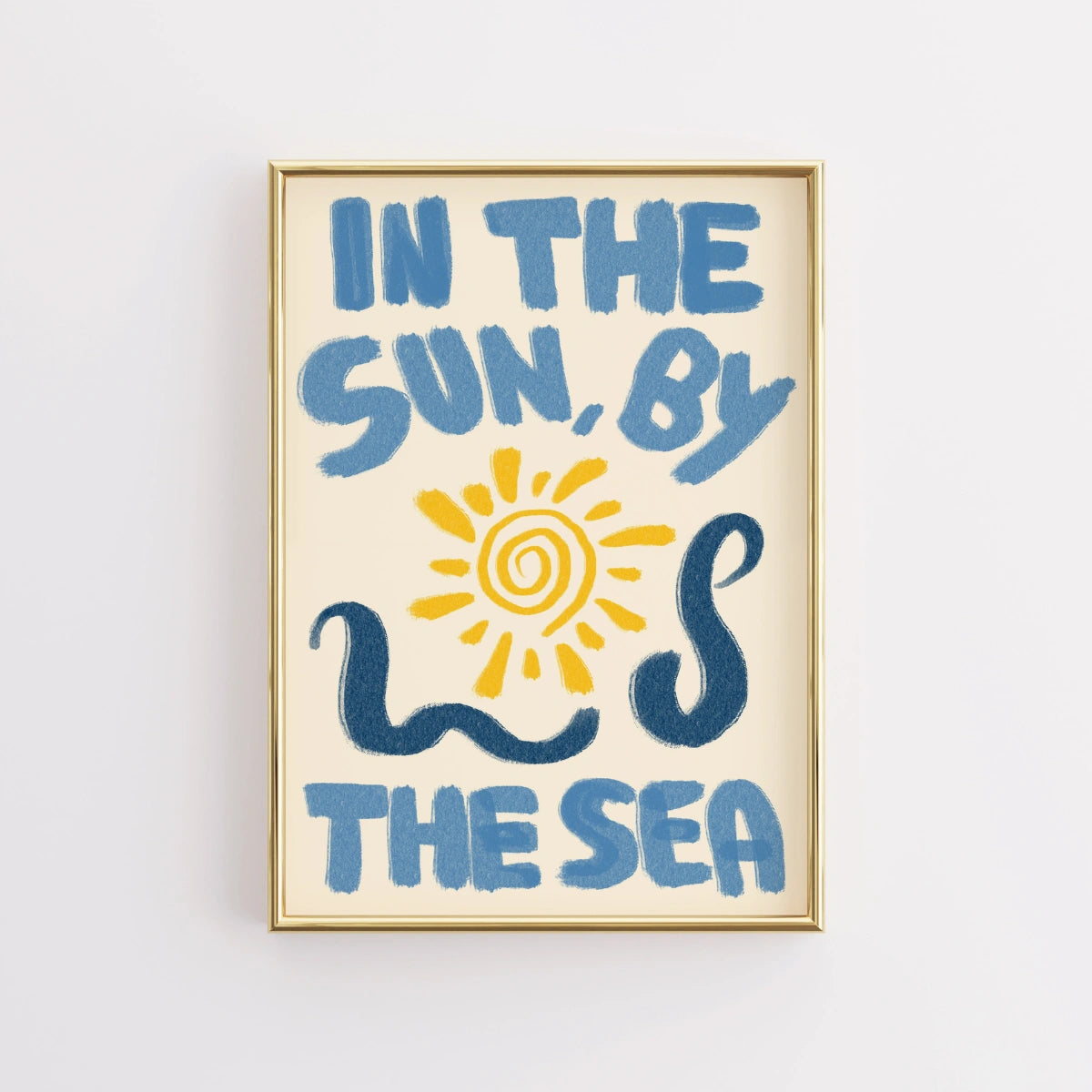 In the Sun by the Sea Wall Art - Coastal Summer Print