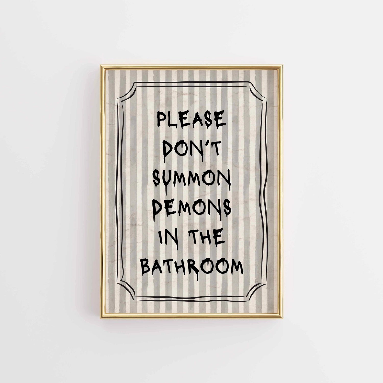 Funny Halloween Bathroom Print