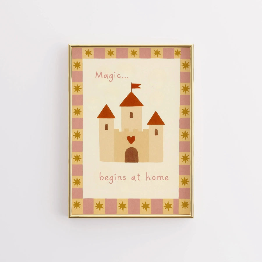 Castle Nursery Print - Magic Begins at Home Wall Art