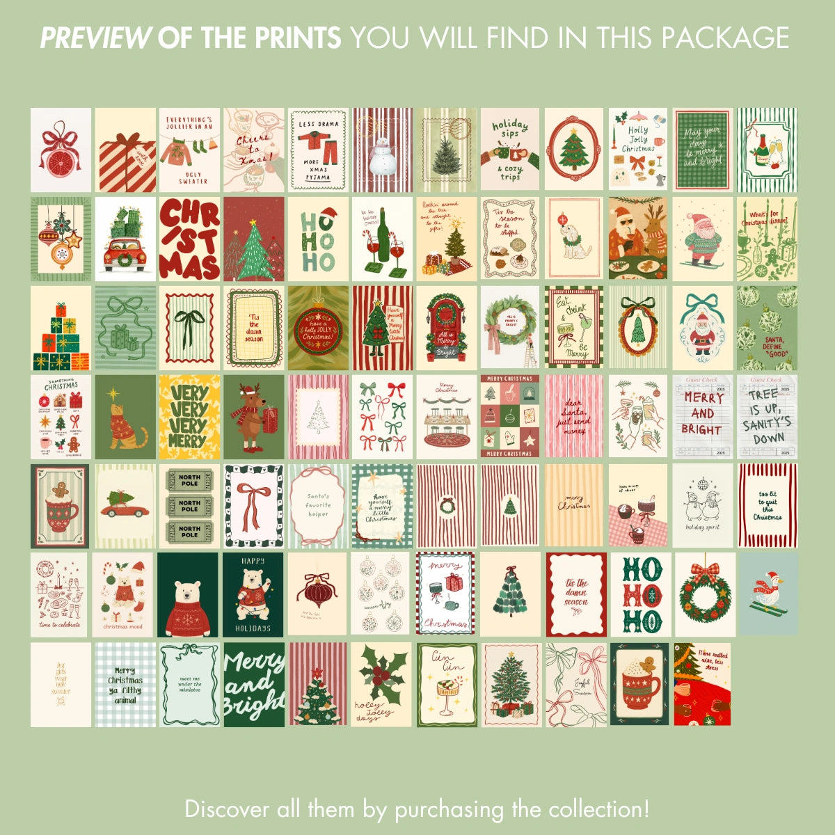 Handmade Whole Christmas Decor, over 590 prints