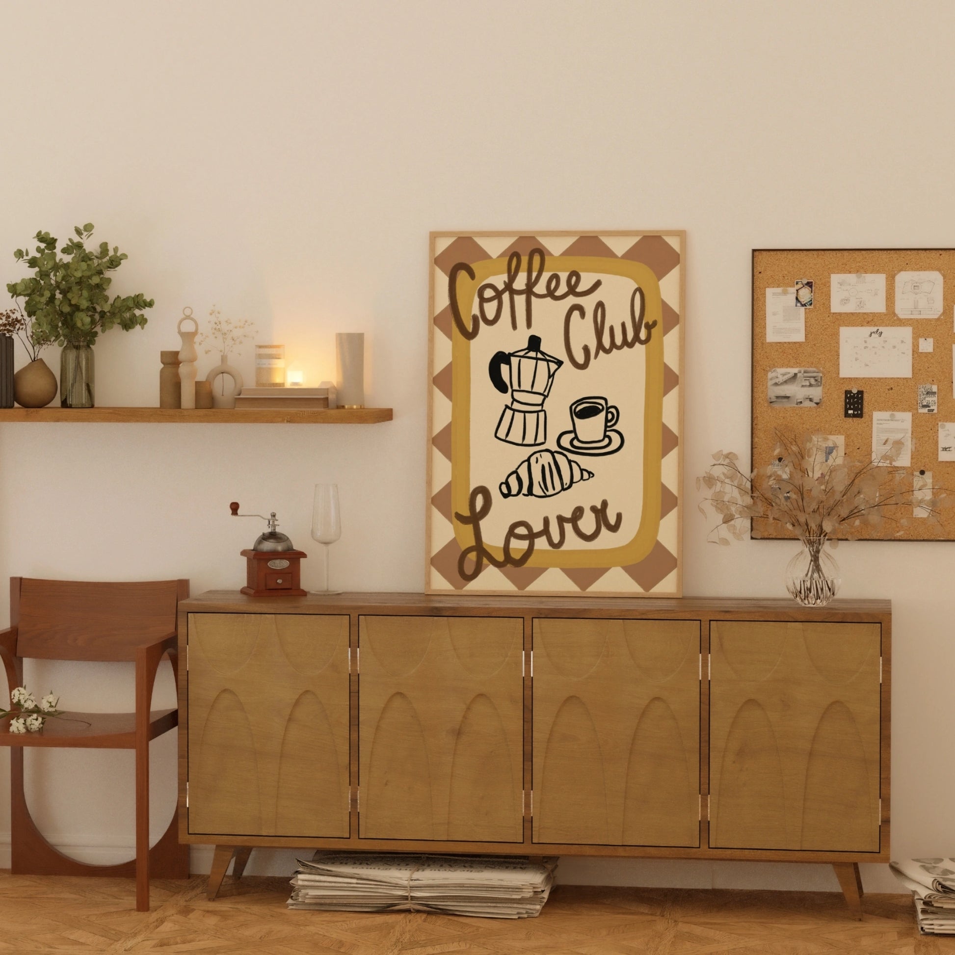 Italienisches Wandbild für den Esstisch – Pasta-Wein-Küchenmotiv