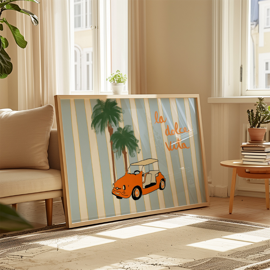 La Dolce Vita Print – Retro Italian Summer Art