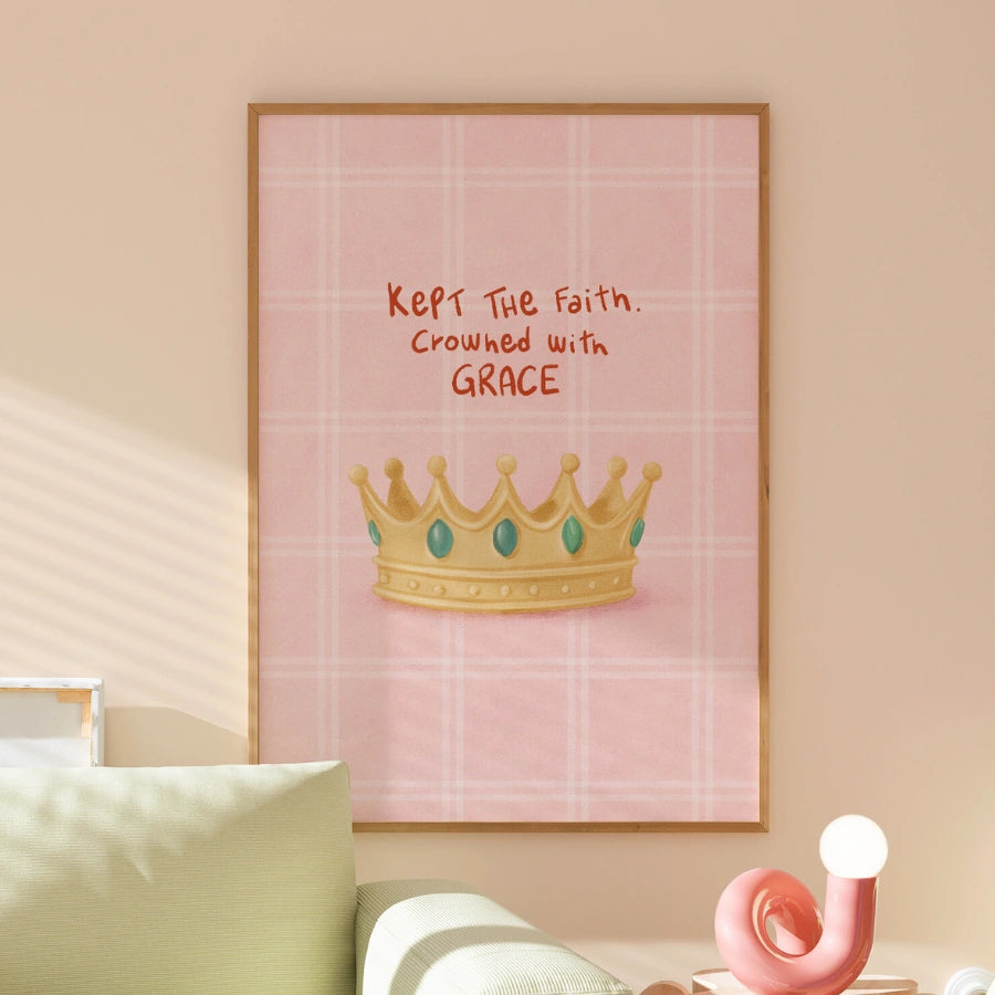 Crowned with Grace Wall Art – Christian Faith Print