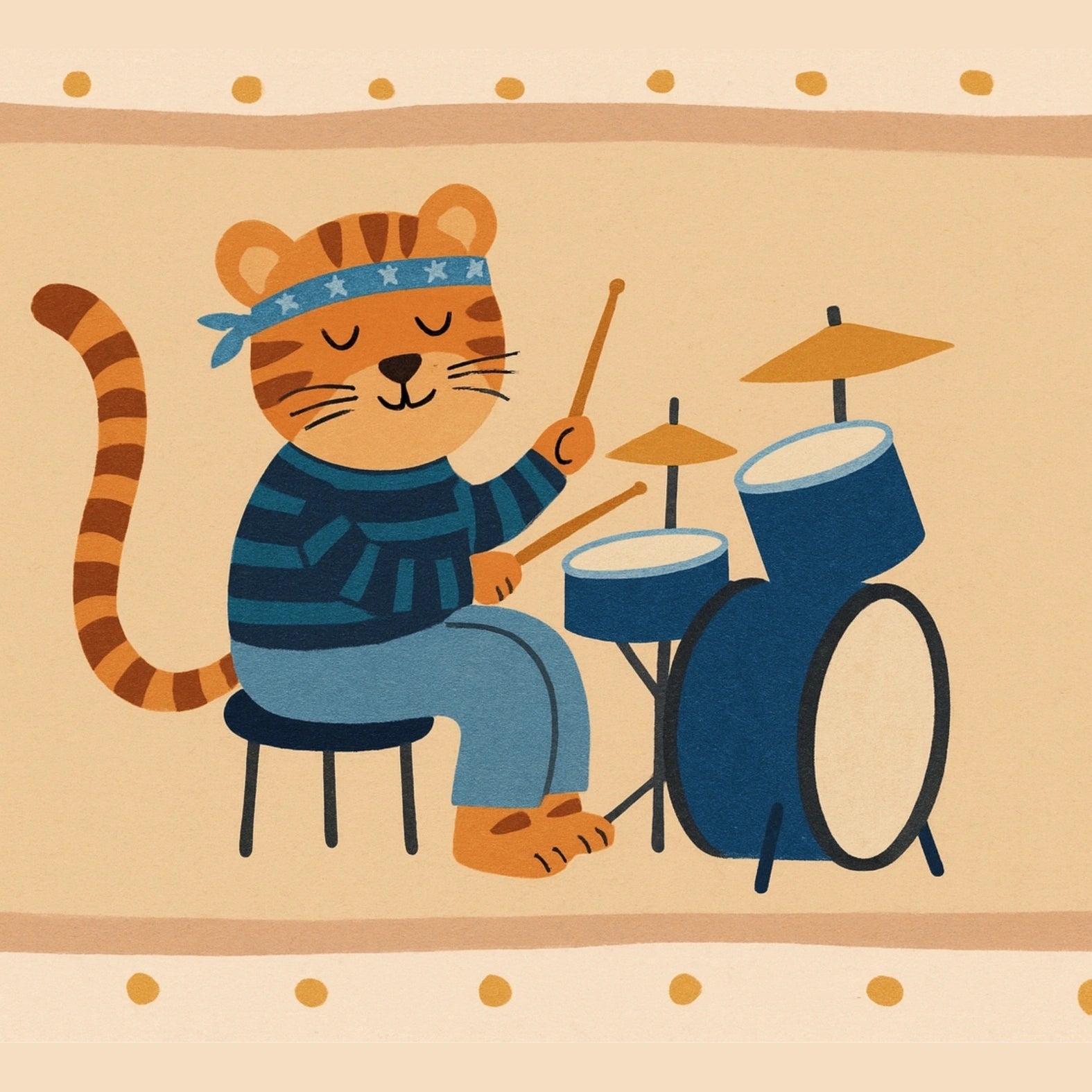 Decorazione per la cameretta del bambino a tema banda musicale