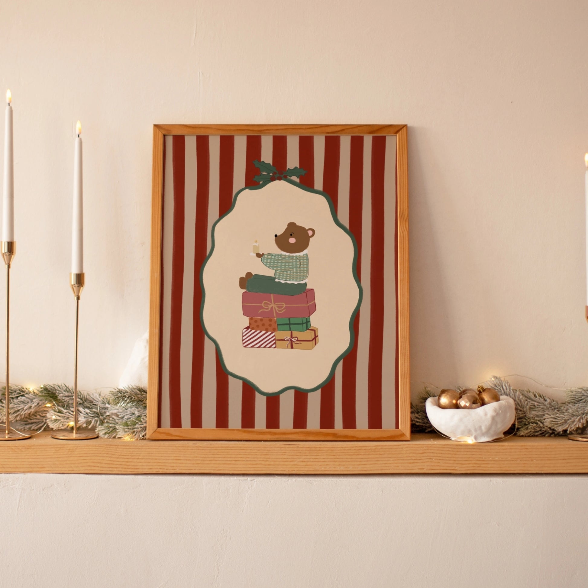 Christmas Bear Wall Art