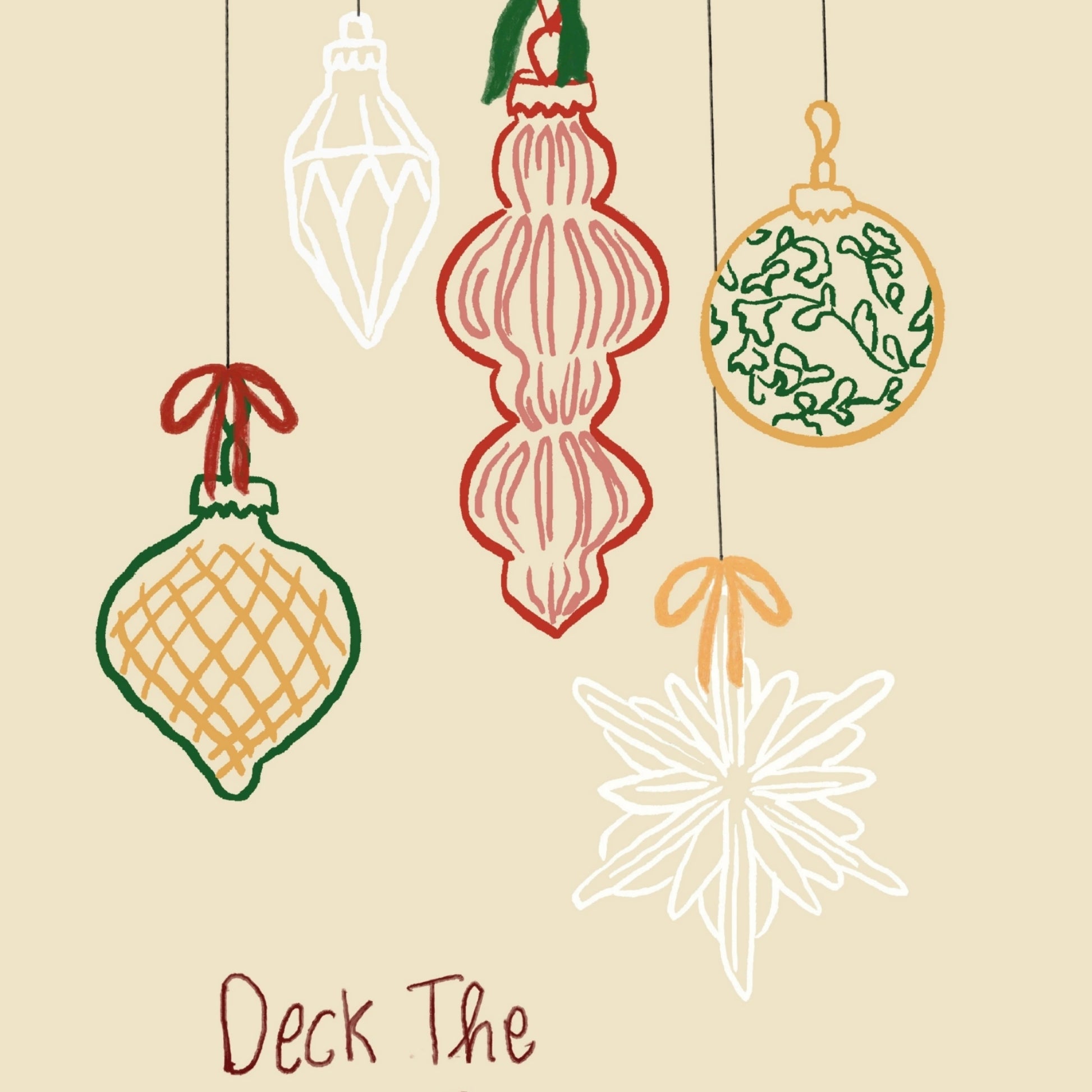 Deck the Halls for Xmas Christmas Print