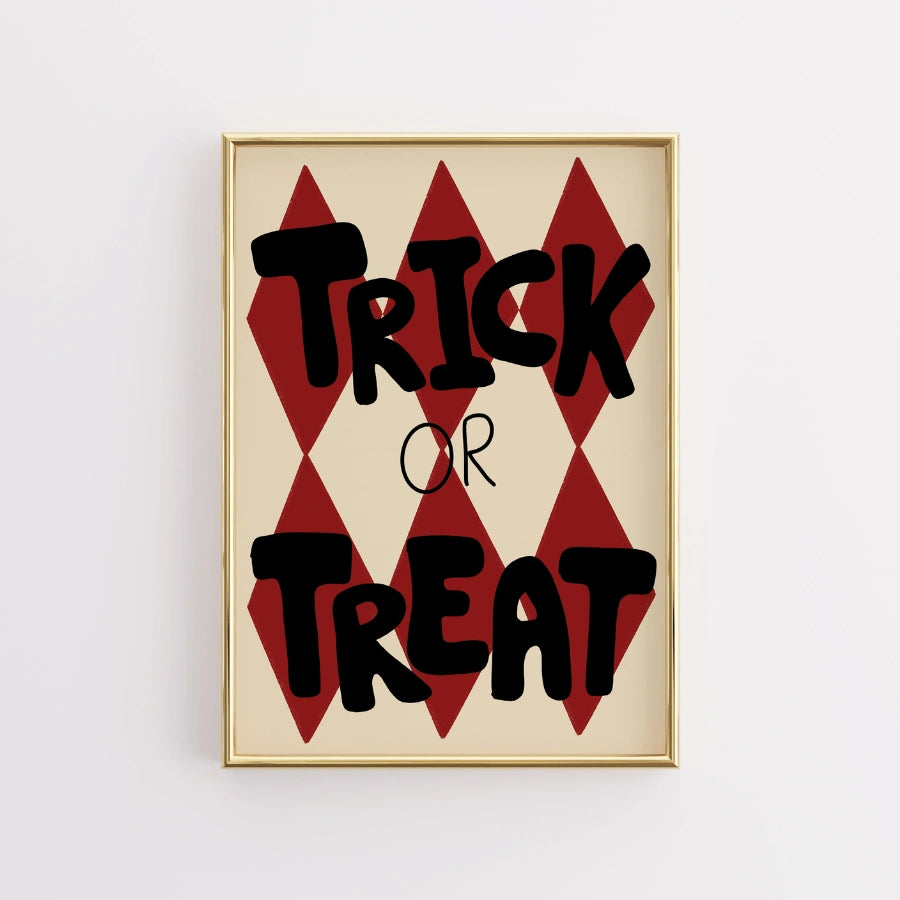 Trick or Treat Wall Art – Halloween Print Decor