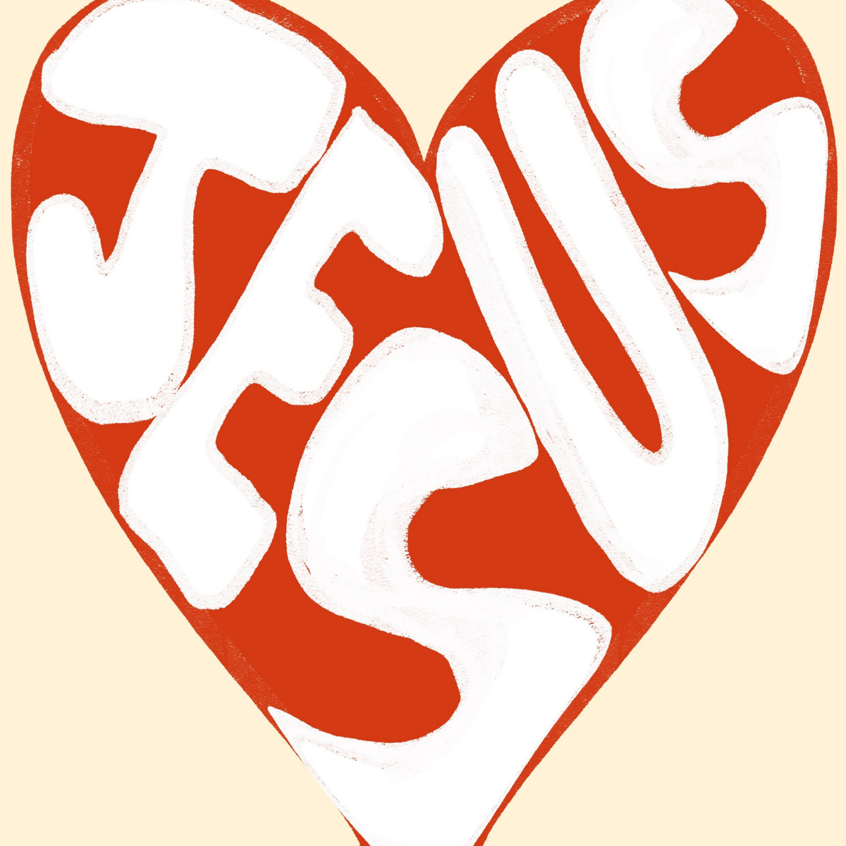 Jesus-Liebe-Druck – Ausdrucksstarke christliche Wandkunst