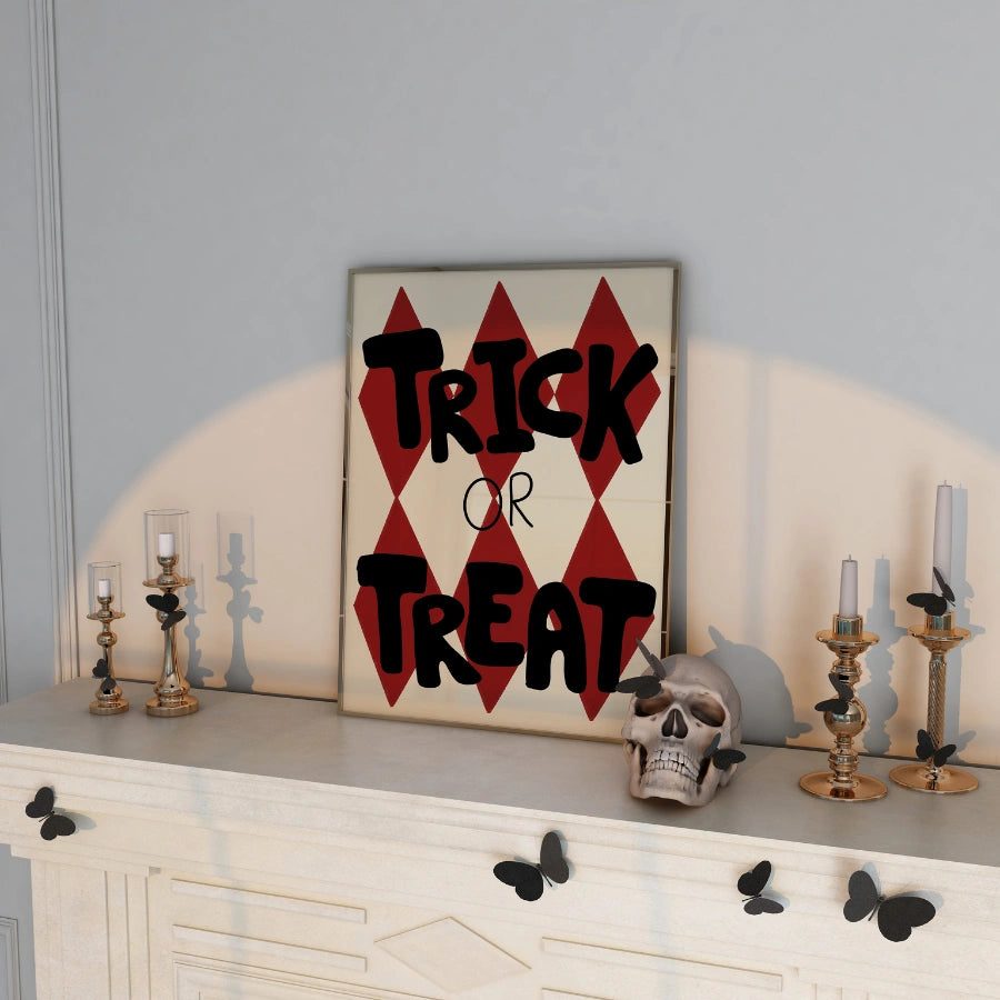 Trick or Treat Wall Art – Halloween Print Decor