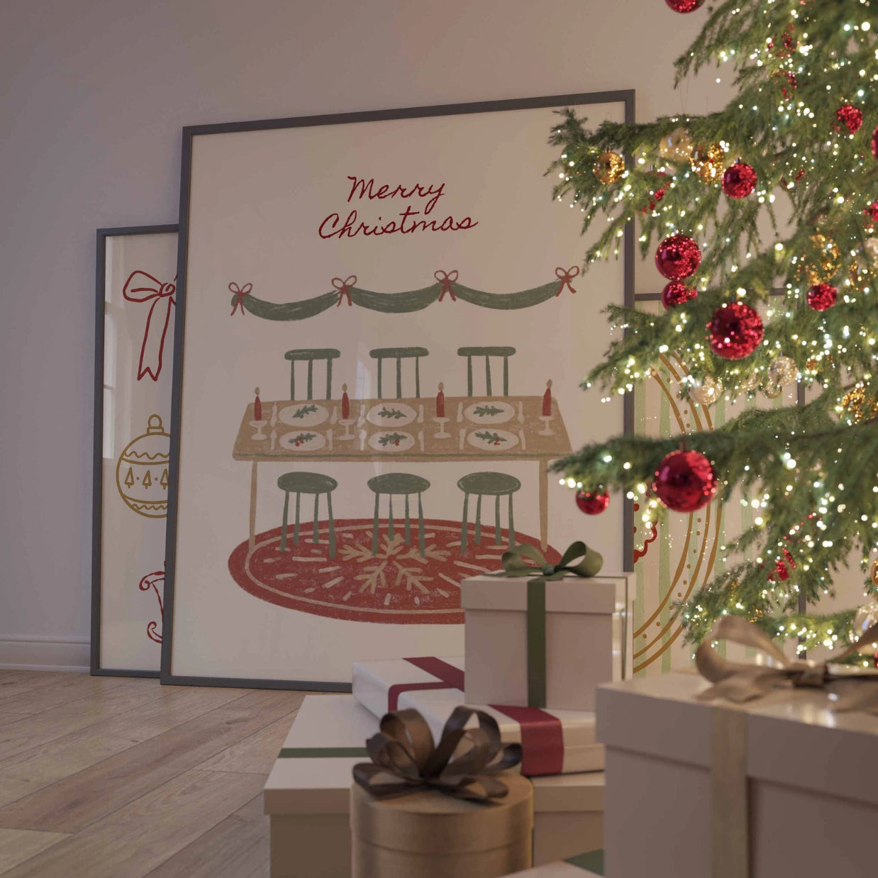 Festlicher Feiertagsdruck