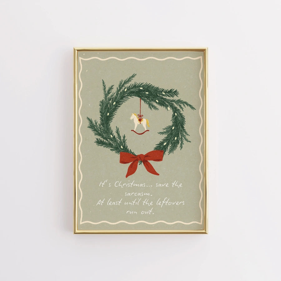 Christmas Wreath Wall Art – Scandi Holiday Decor