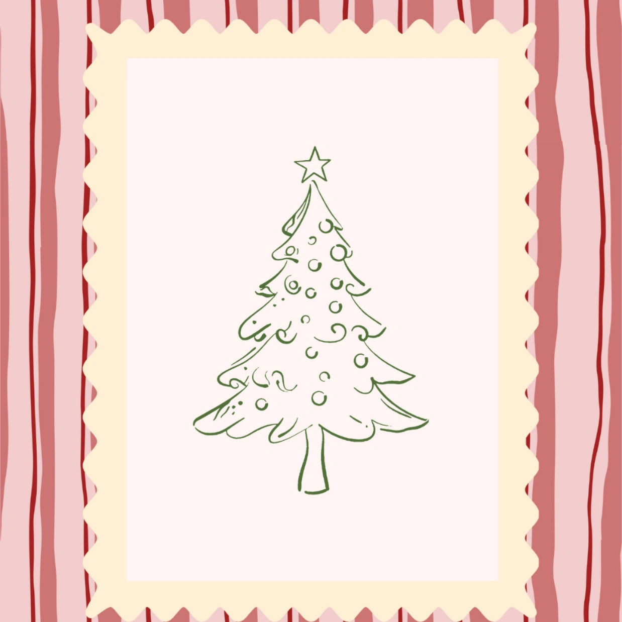 Pink Festive Holiday Print