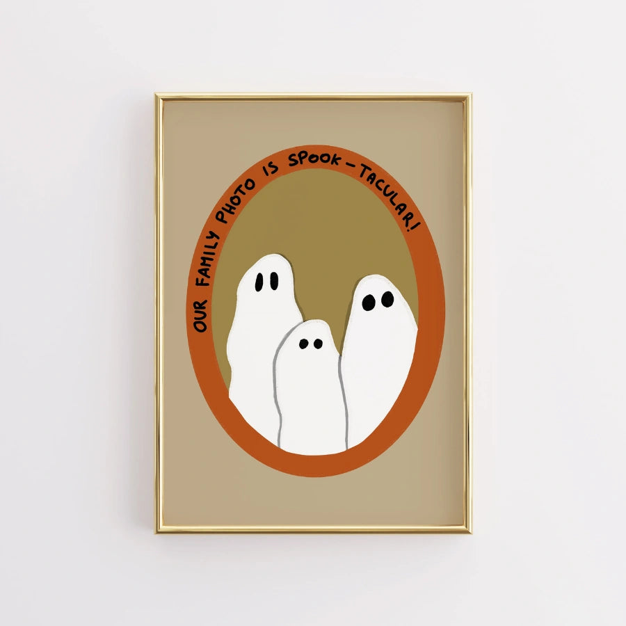 Ghost Family Halloween Art – Funny Spooky Print