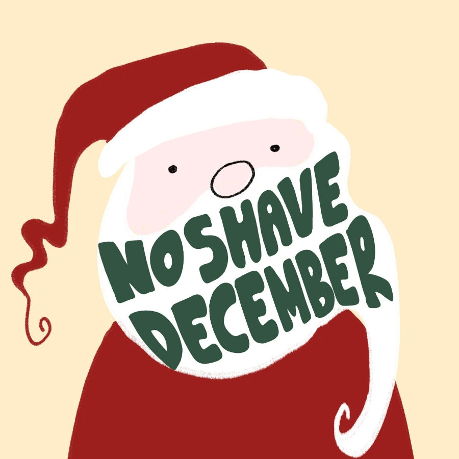 No Shave December Wall Art – Funny Santa Claus Christmas Print