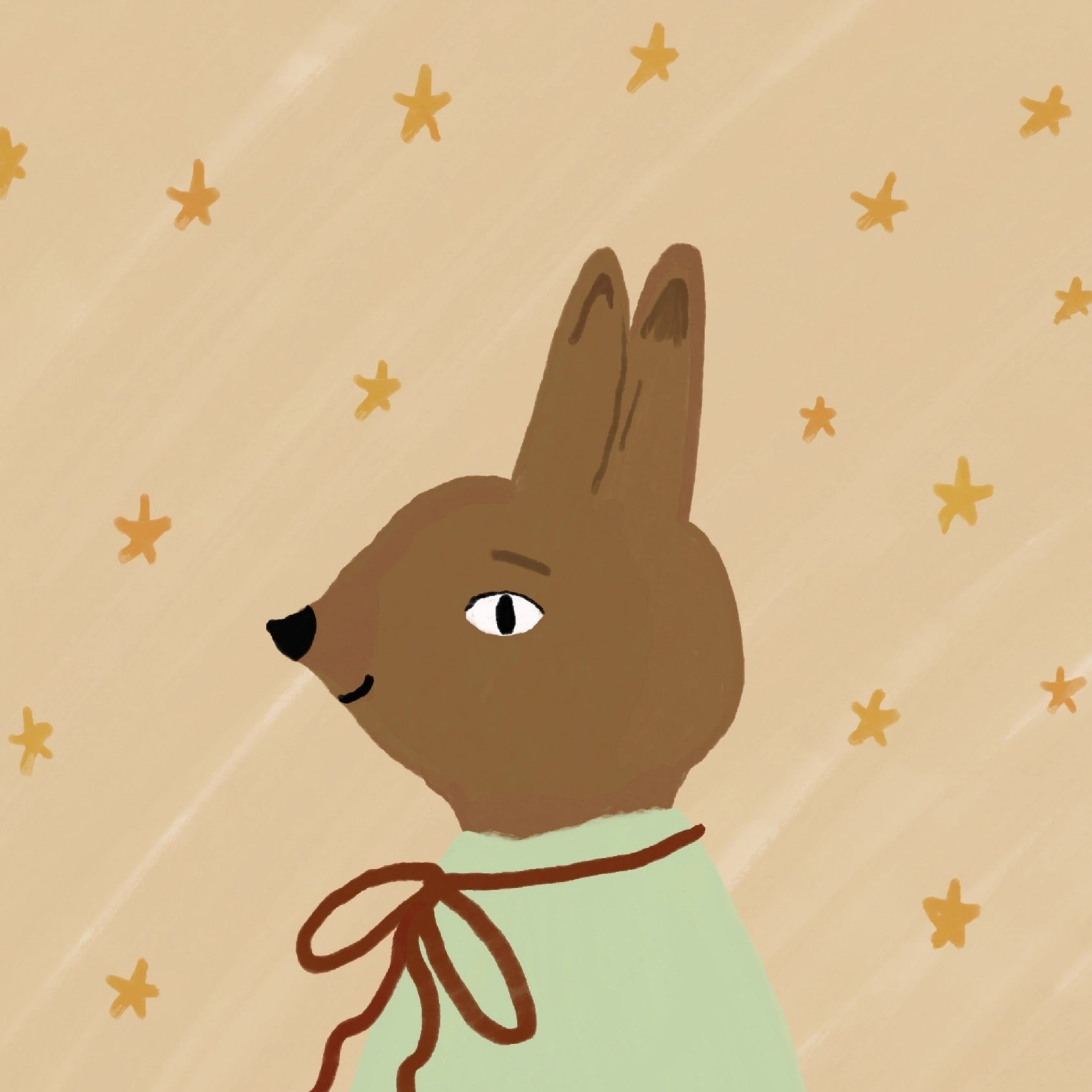 Vintage Bunny Nursery Print