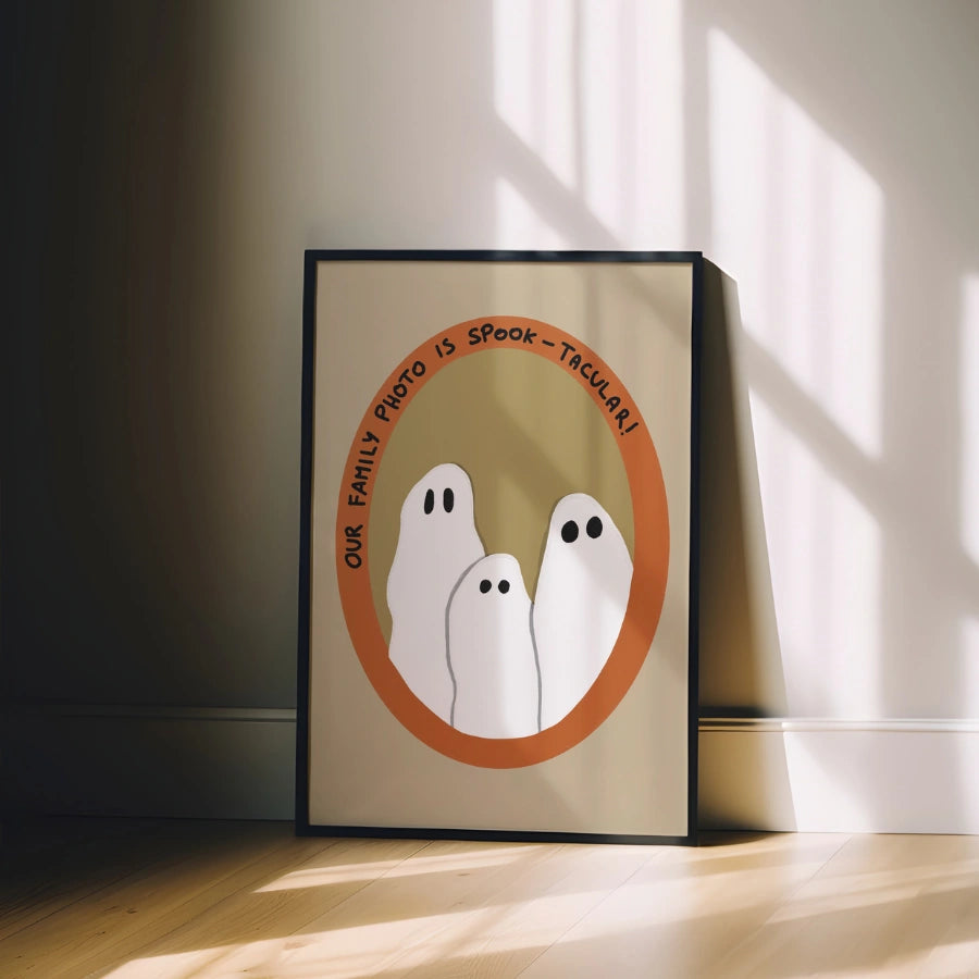Ghost Family Halloween Art – Funny Spooky Print