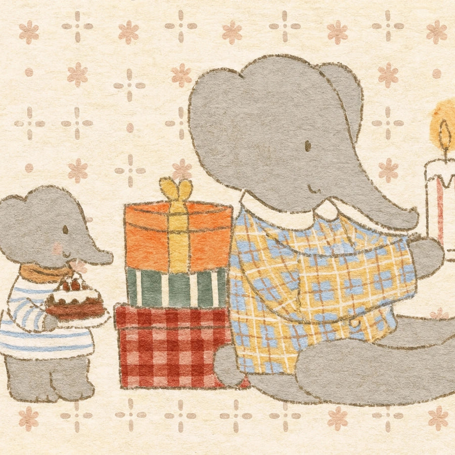 Elephant Nursery Print - Cute Baby Elephant Wall Art