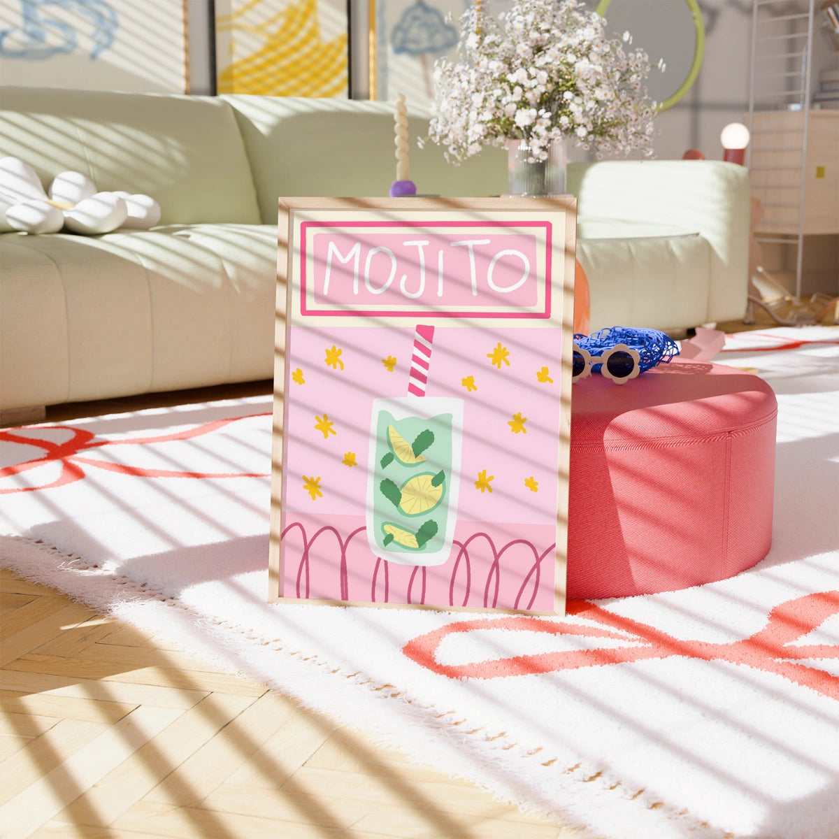 Mojito Wall Art Print - Summer Cocktail Kitchen Print