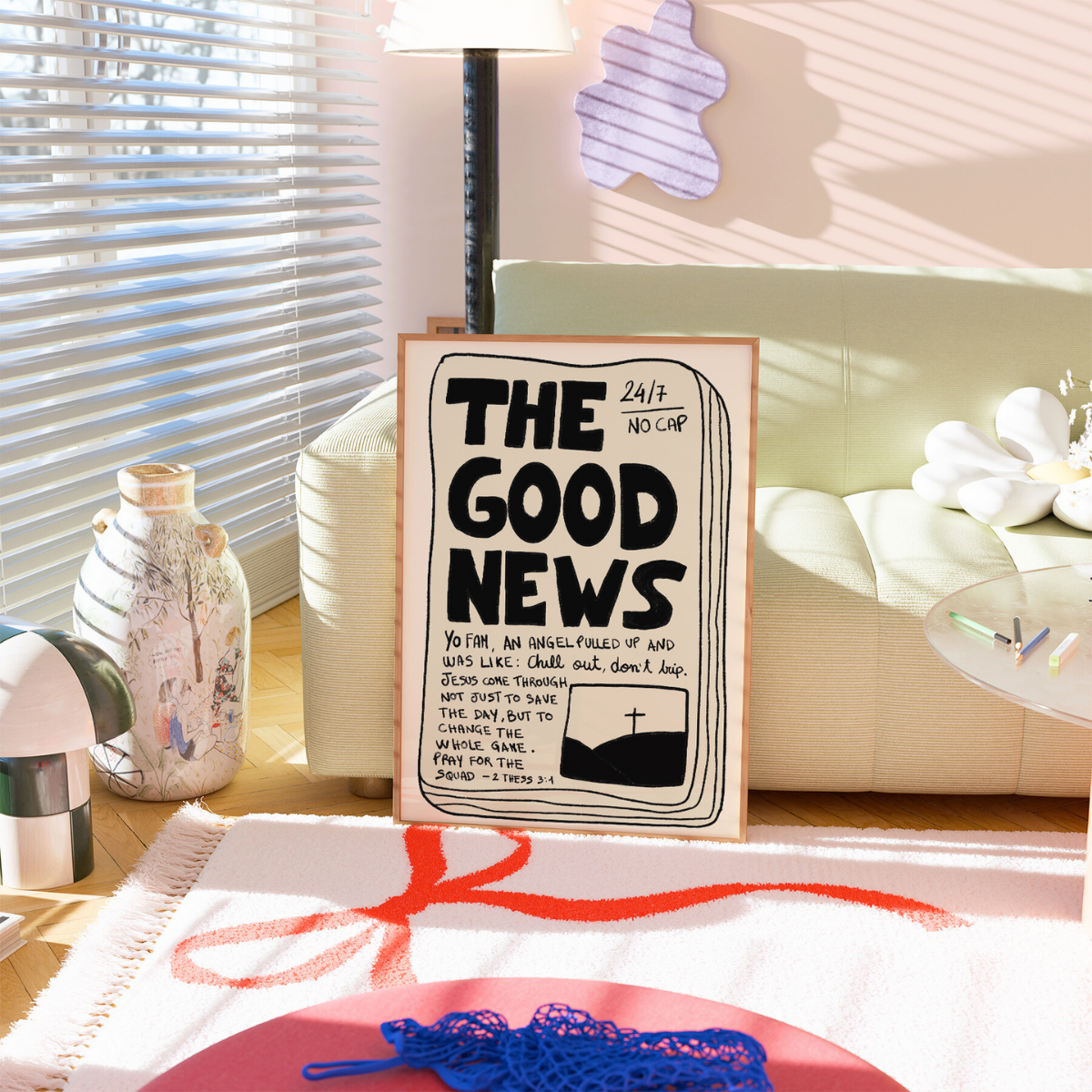 The Good News Print – Gen Z Christian Wall Art