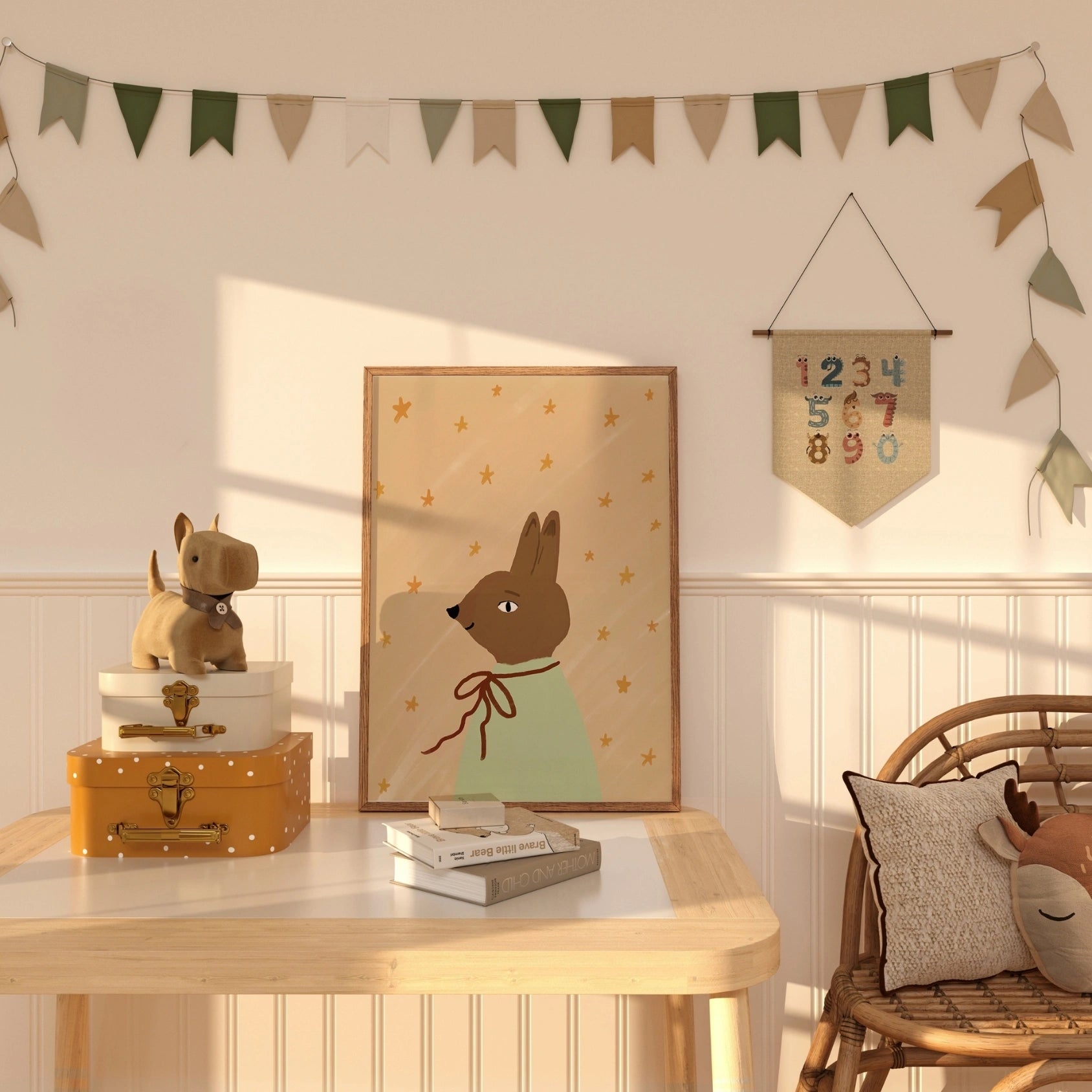 Vintage Bunny Nursery Print