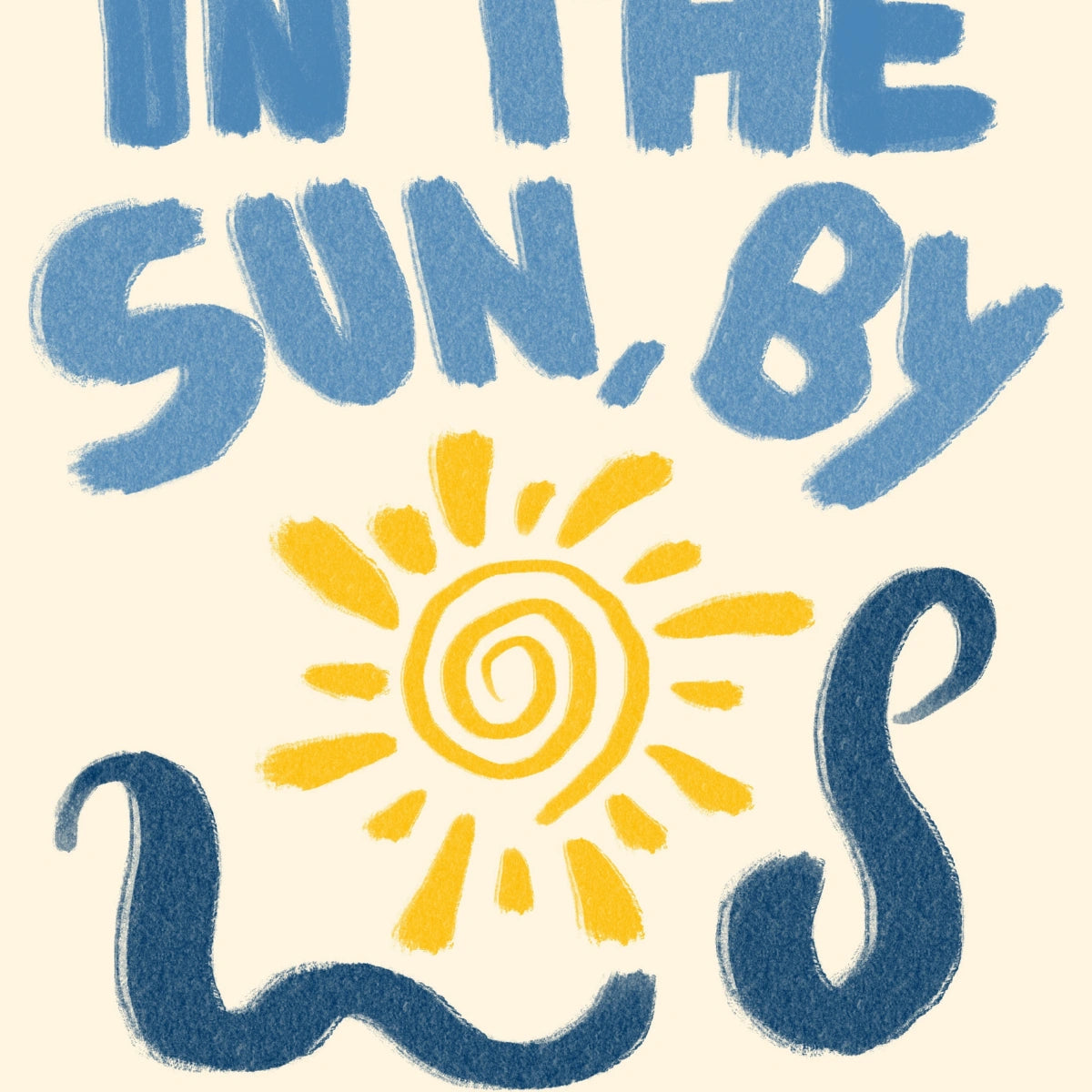 In the Sun by the Sea Wall Art - Coastal Summer Print