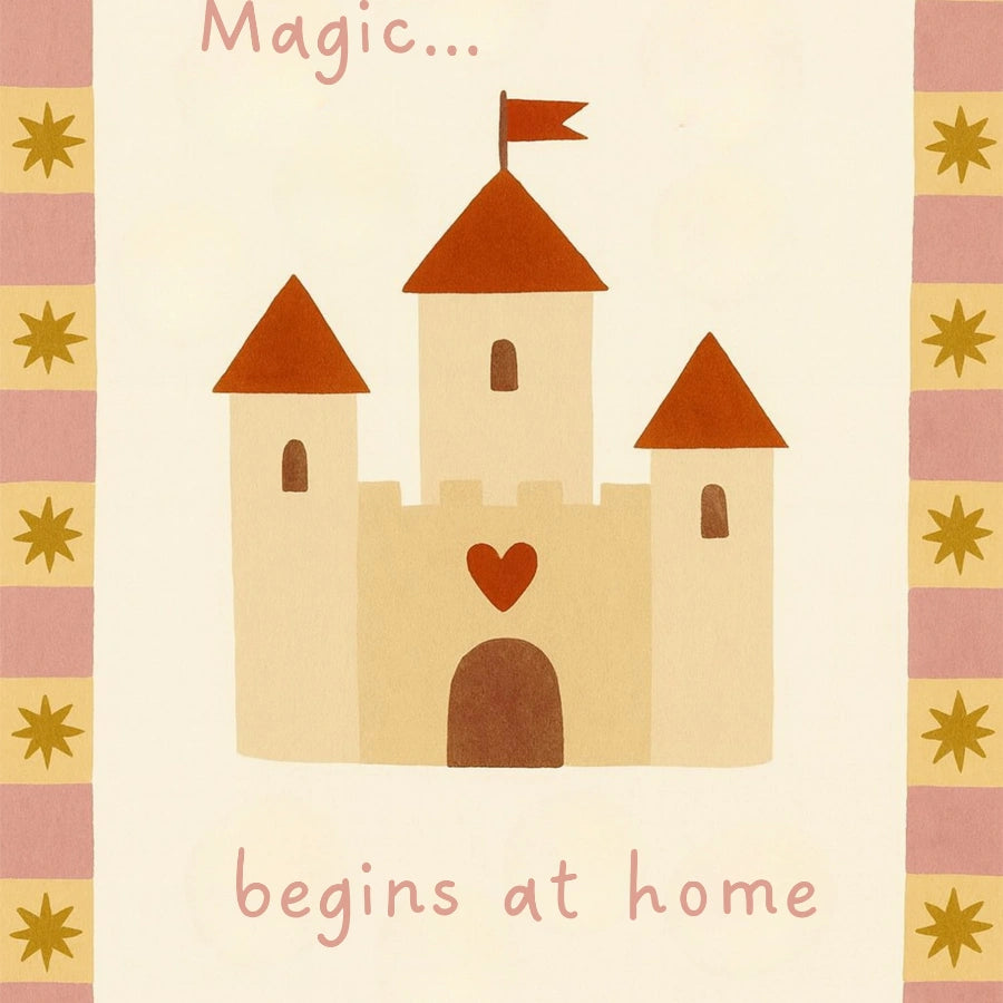 Castle Nursery Print - Magic Begins at Home Wall Art