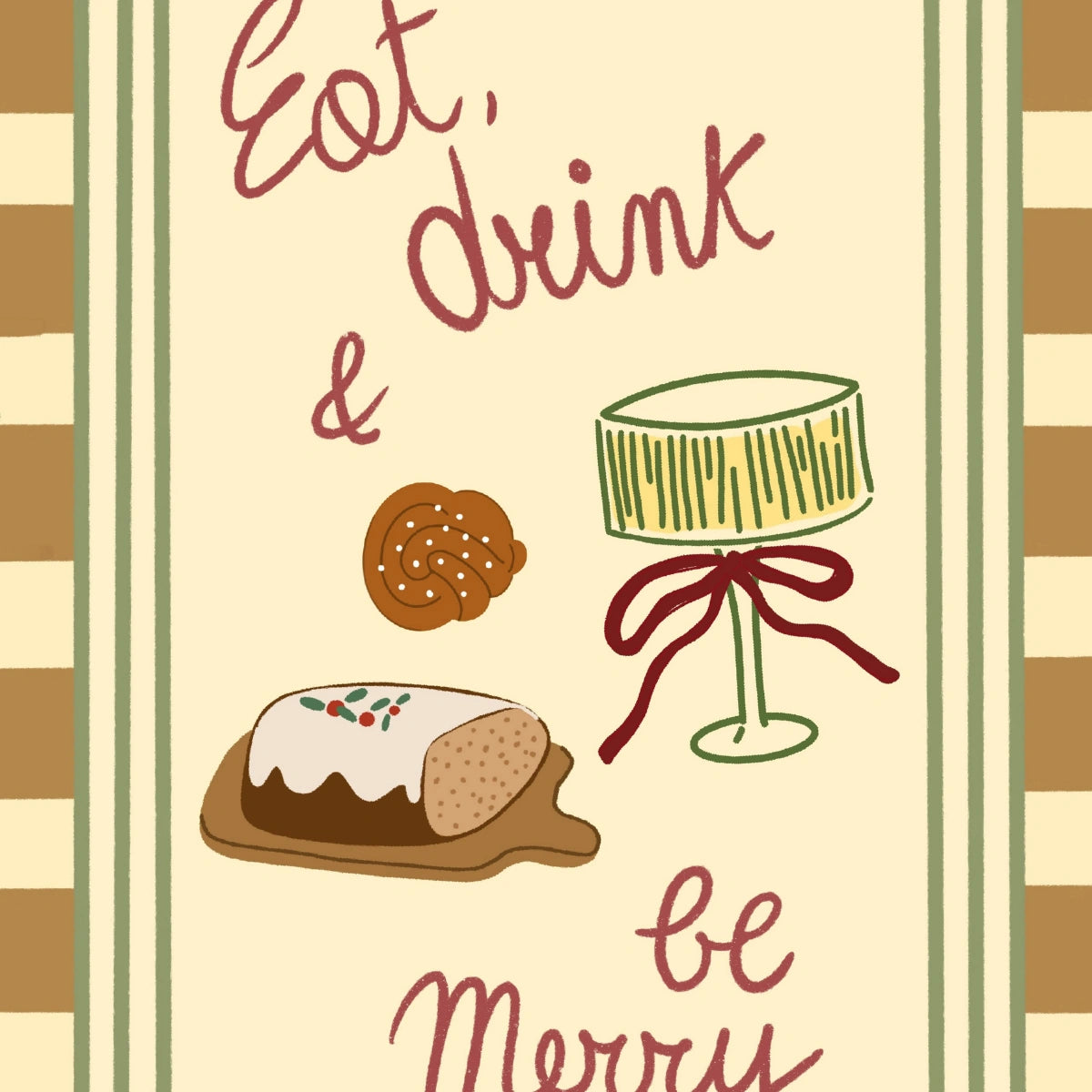 Eat Drink and Be Merry Christmas Print