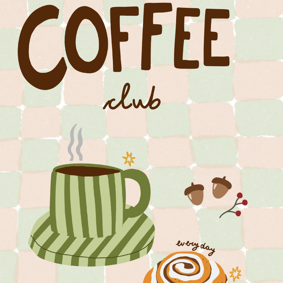 Coffee Club Wall Art – Cozy Kitchen Decor