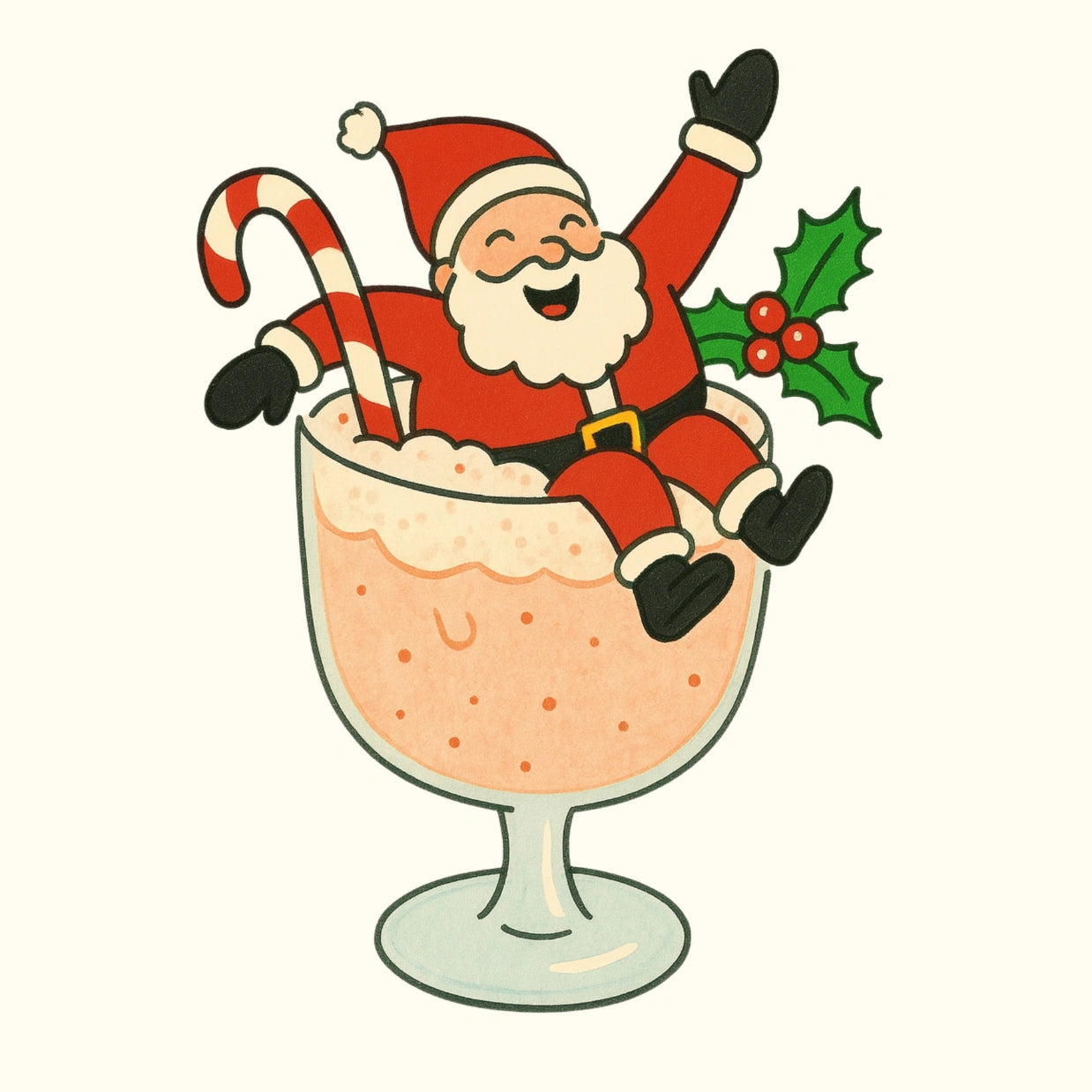 Funny Santa Eggnog Poster