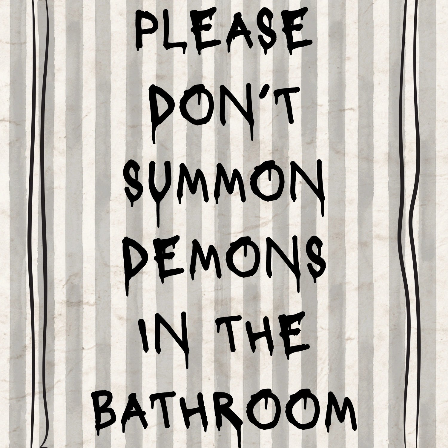 Funny Halloween Bathroom Print