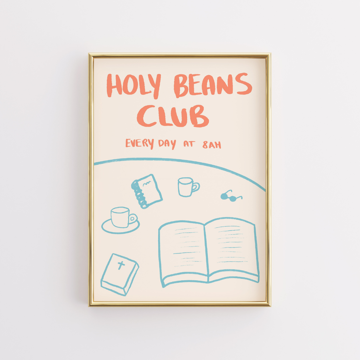 Holy Beans Club – Funny Christian Coffee Print