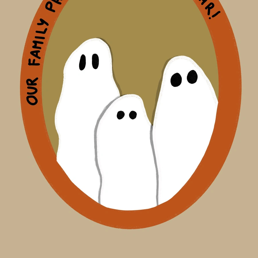 Ghost Family Halloween Art – Funny Spooky Print