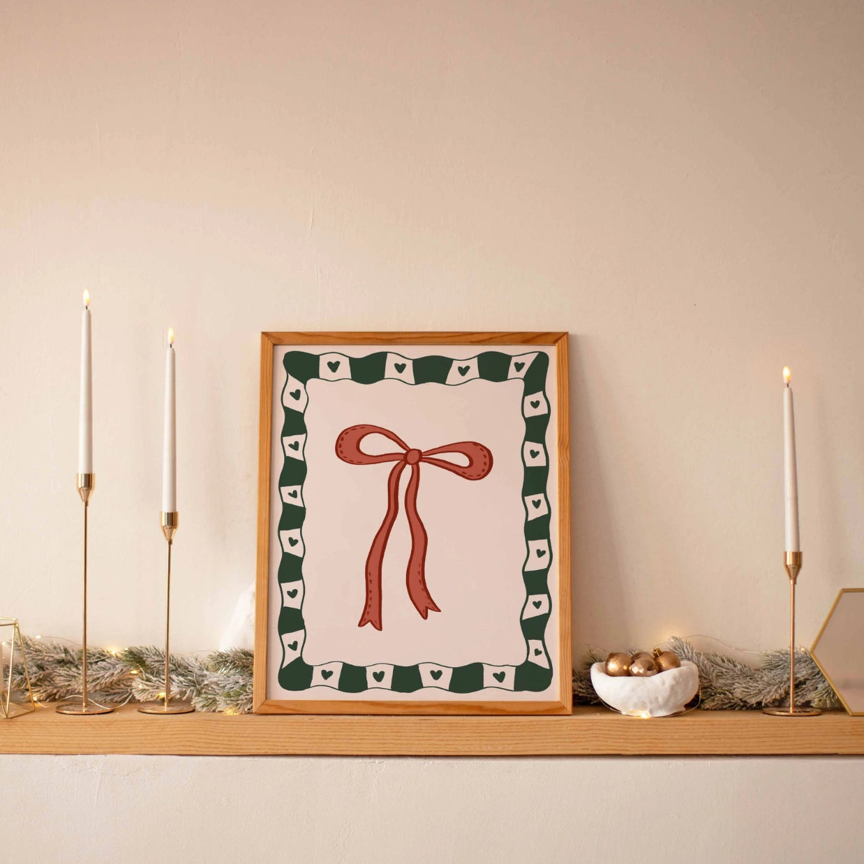 Stampa fiocco rosso di Natale